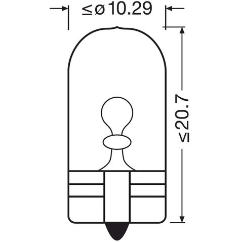 Автолампа W6W (W2.1*9.5d) MINIXEN 12V OSRAM /10/50 OLD