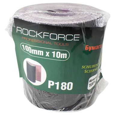 Бумага наждачная RF-FB4180C на тканевой основе 100ммх10м в рулоне (P180) ROCKFORCE /1/