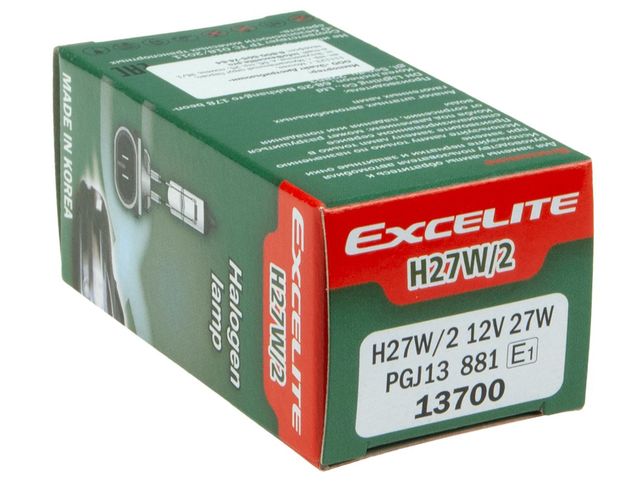 Автолампа H27W/2 (PGJ13) STANDART 12V EXCELITE /1/10/100 NEW