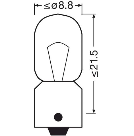 Автолампа T4W (BA9s) 12V OSRAM /10/50/200 HIT