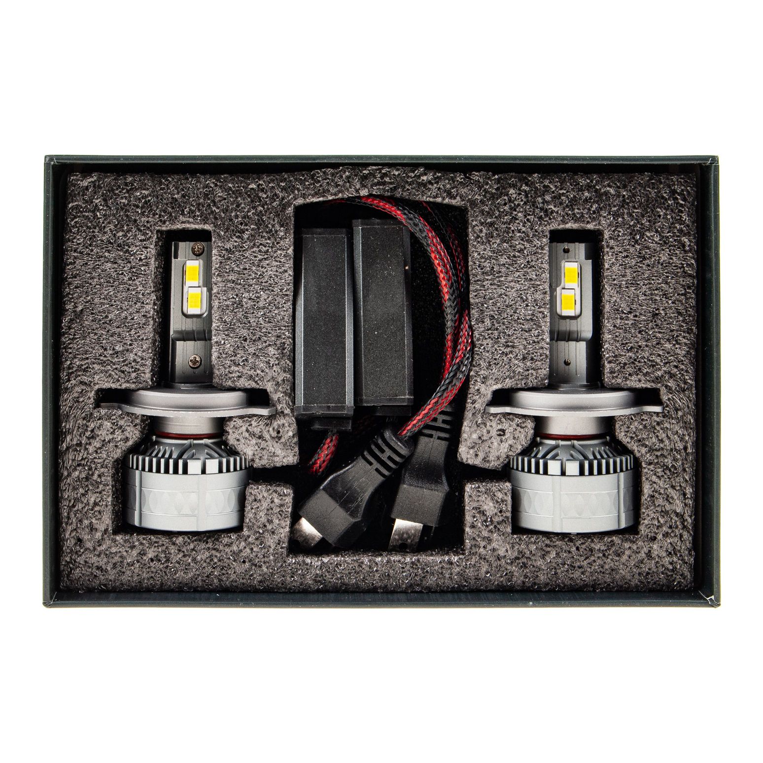 Автолампа H4 S6 LED Chip 3570 48W 3800lm 6000K с кулером (2шт) 12-24V / 1/50
