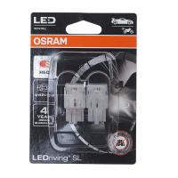 Автолампа W21/5W (W3x16q) LED (блистер, 2шт) RED 12V OSRAM /10