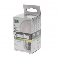 Лампа светодиодная E27 G45 8W тёплый свет CAMELION 1/10/100