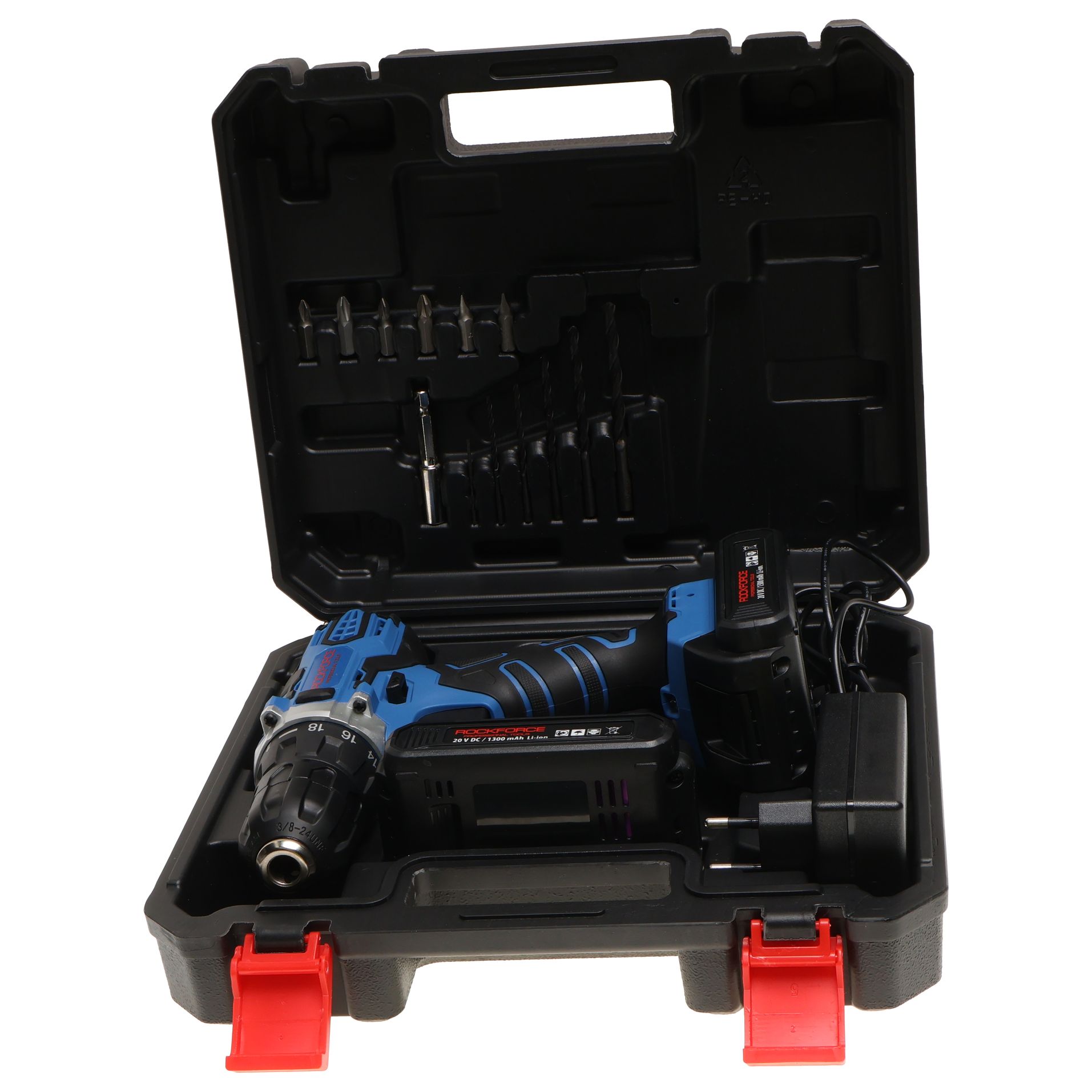 Шуруповерт RF-BT-CD12 20V: аккумул. 20V, 1.3Ah патрон 1-10мм(Li-ion , 0-350/0-1350 об/мин сверло1.5,2,3,4,5,6мм.биты PH1,2 PZ1,2,SL5,6 и битодержатель