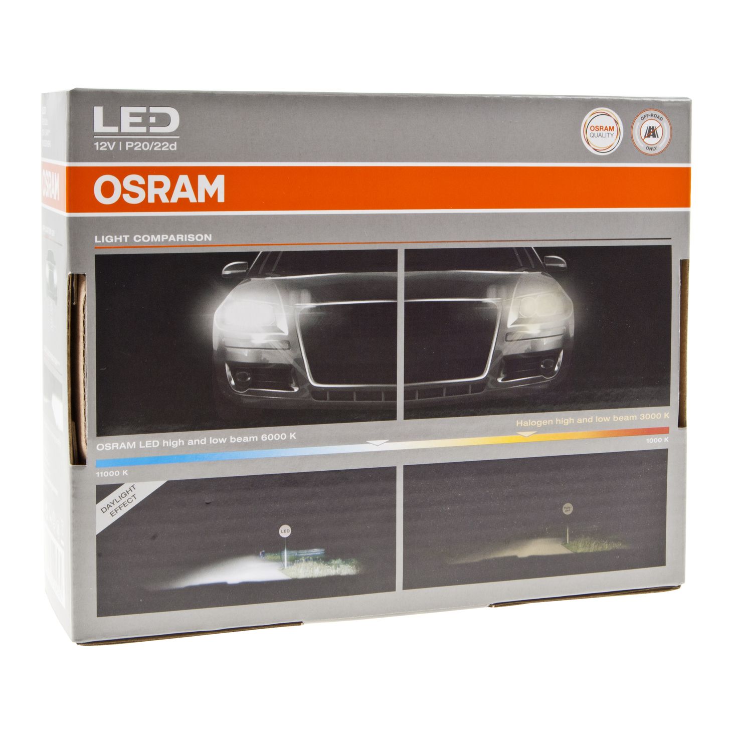 Автолампа HB3/HB4 (P20/22d)+120% LED COOL WHITE LEDriving SPK 6000K (2шт) 12V OSRAM /1/10/100