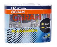 Автолампа H7 (55) PX26d ALLSEASON LONGLIFE 3000K (евробокс, 2шт) 12V OSRAM /1/10