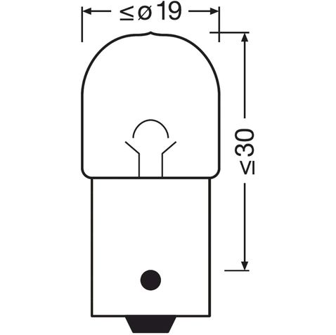 Автолампа R5W (BA15s) 12V OSRAM /10/50 HIT