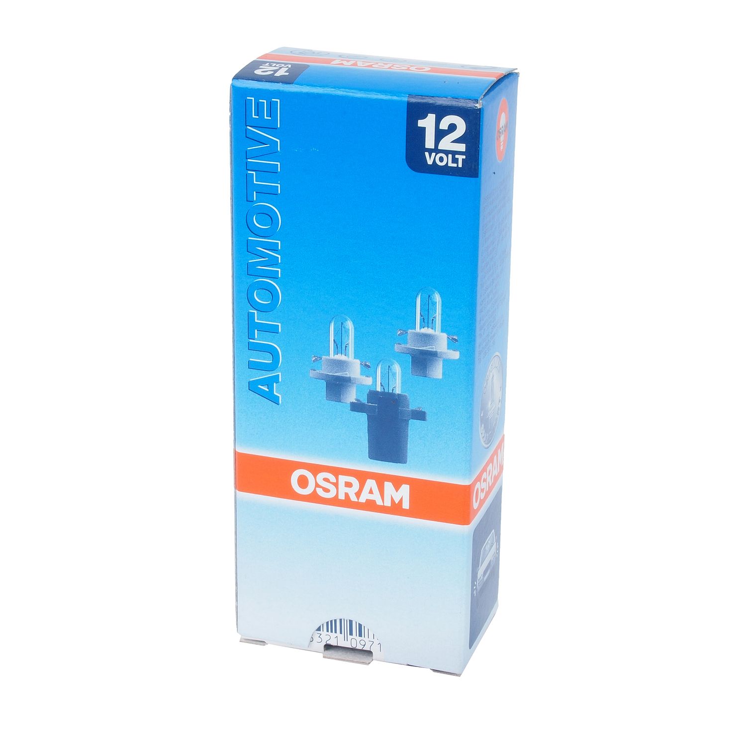 Автолампа BAX1.5W с бежевым патроном (BX8.4d) 12V OSRAM /10/50