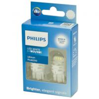 Автолампа W21/5W (W3*16q) LED WHITE Ultinon Pro6000 6000K 250/50Лм (2шт) 12V PHILIPS /1