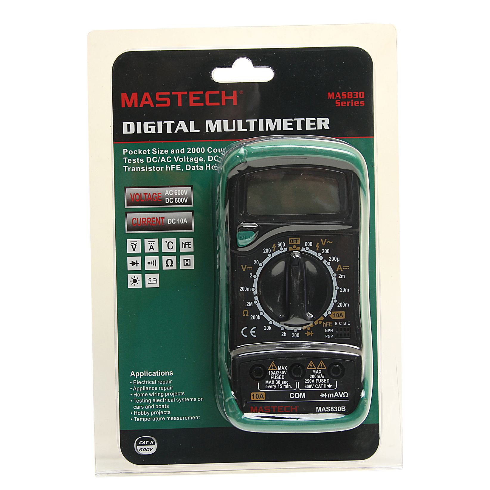 Мультиметр портативный MAS830B MASTECH