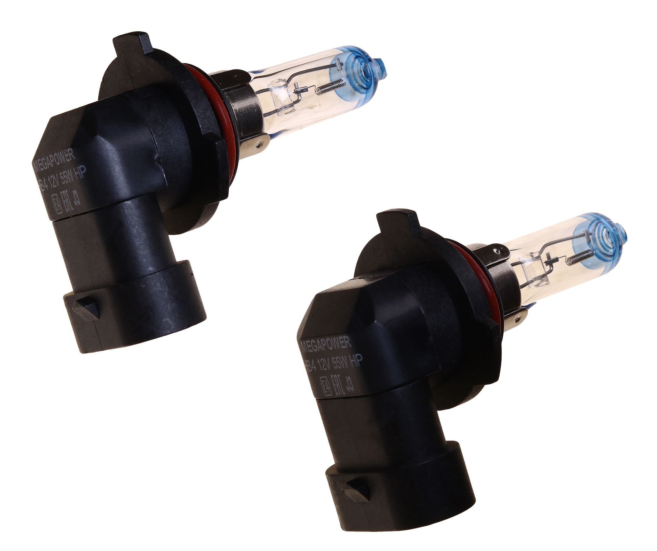 Автолампа HB4/9006 (55) P22d +50% (бокс, 2шт) 12V MEGAPOWER /1/10
