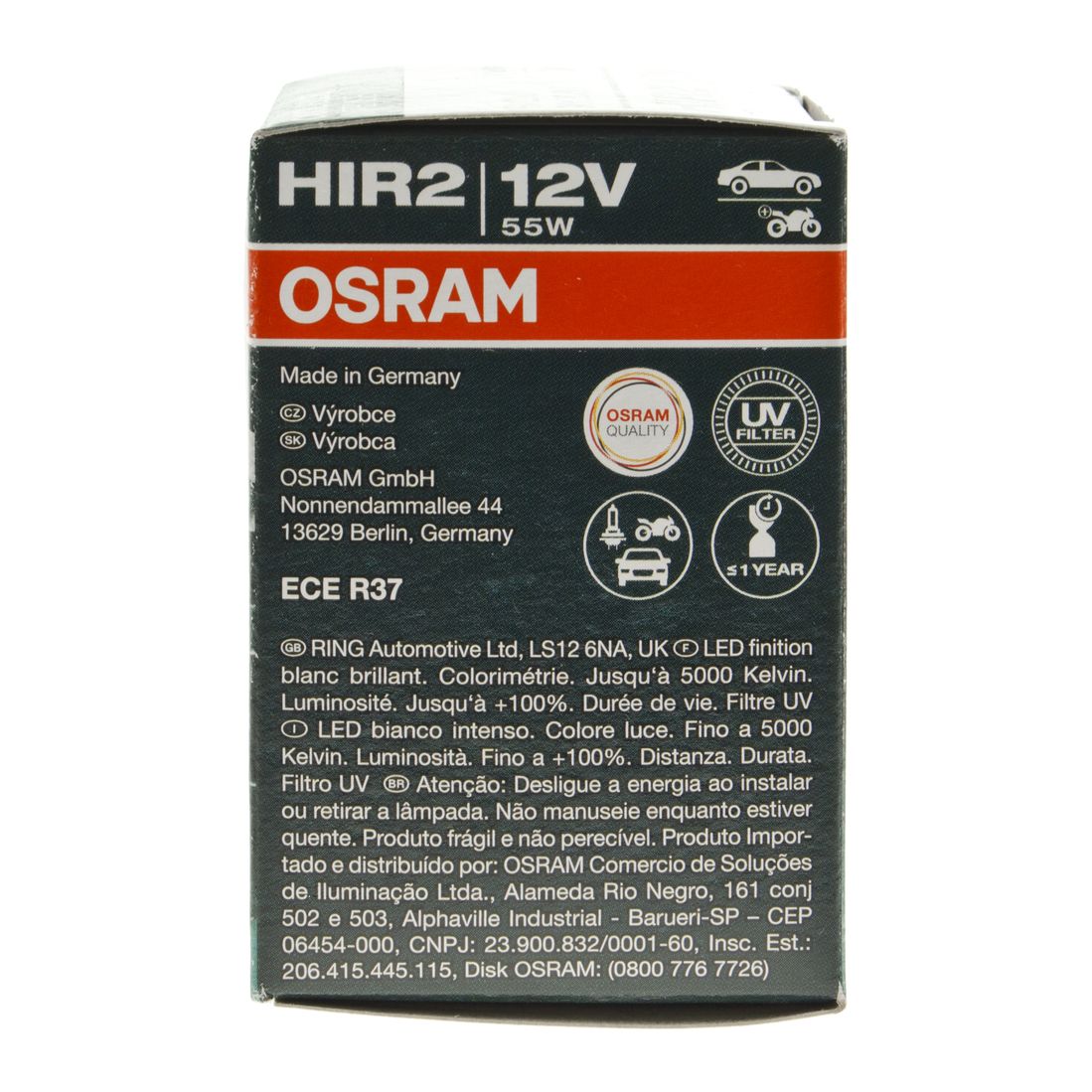 Автолампа HIR2 (55) PX22d+100% COOL BLUE INTENSE (NextGen) 5000K 12V OSRAM /1/10/