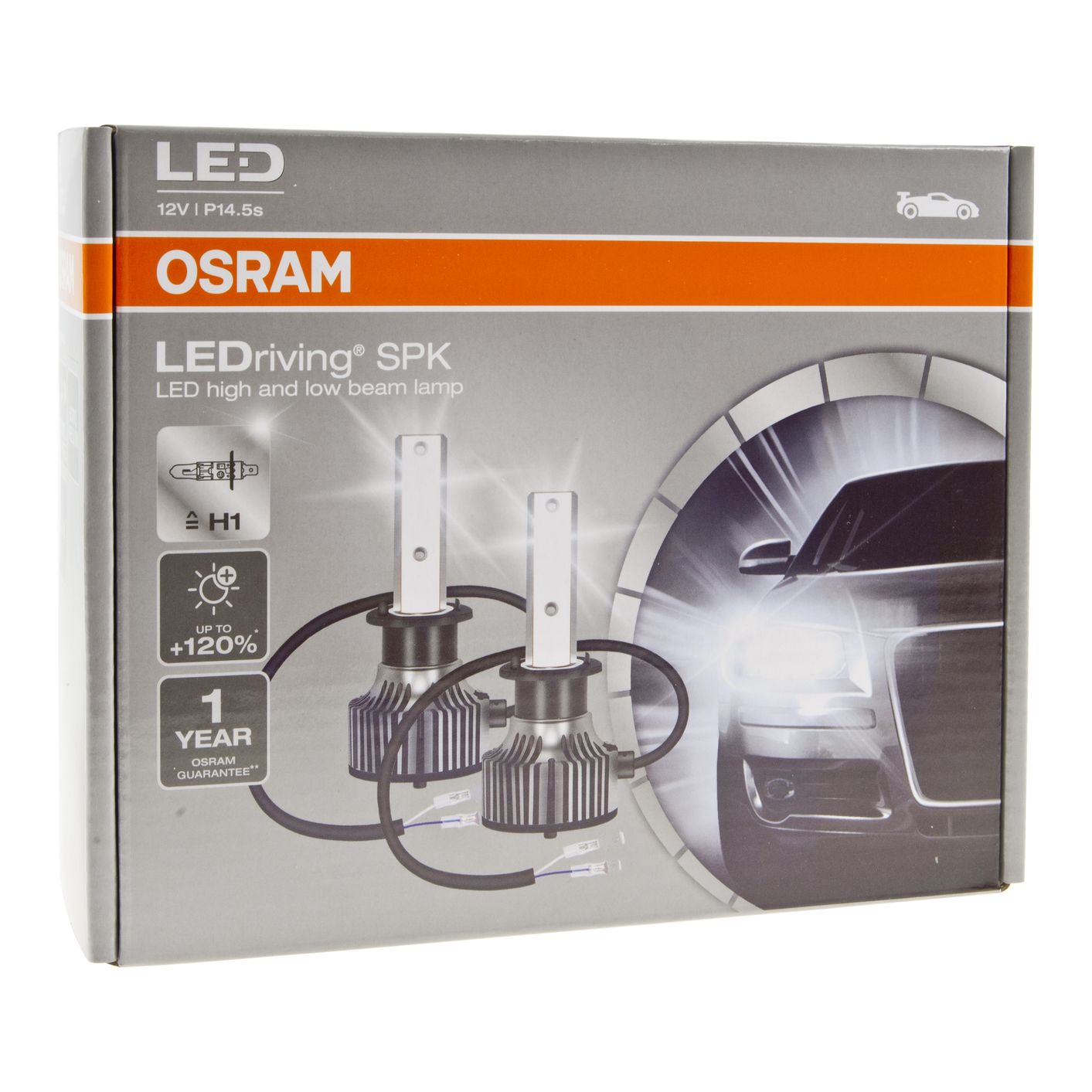 Автолампа H1 (P14.5s)+120% LED COOL WHITE LEDriving SPK 6000K (2шт) 12V OSRAM /1/10