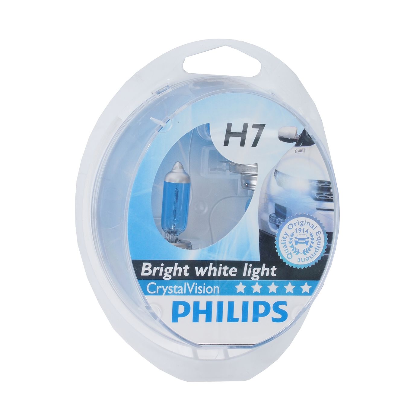 Автолампа H7 (55) PX26d CrystalVision 4300K (2шт+2шт W5W) 12V PHILIPS /1/5/30 HIT