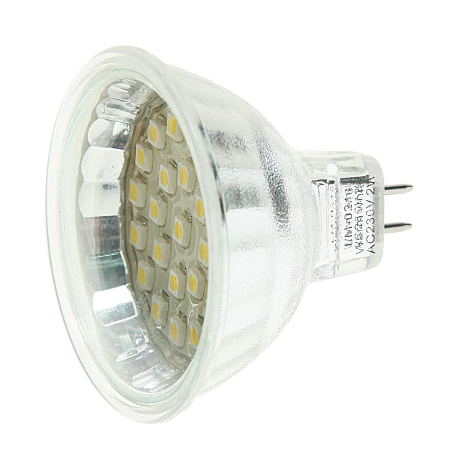 Лампа светодиодная LM-0216-MR16 WARM WHITE 24 SMD LED 2W=20W угол освещения 120° (49мм, Ø50мм) 170-240V MEGA LIGHTING /1/20/100