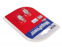Автолампа T5 (W2*4.6d с патроном B8.5d) 1 LED CONE  WHITE блистер (2шт) 6000K 7лм   12V MEGAPOWER /1 /50