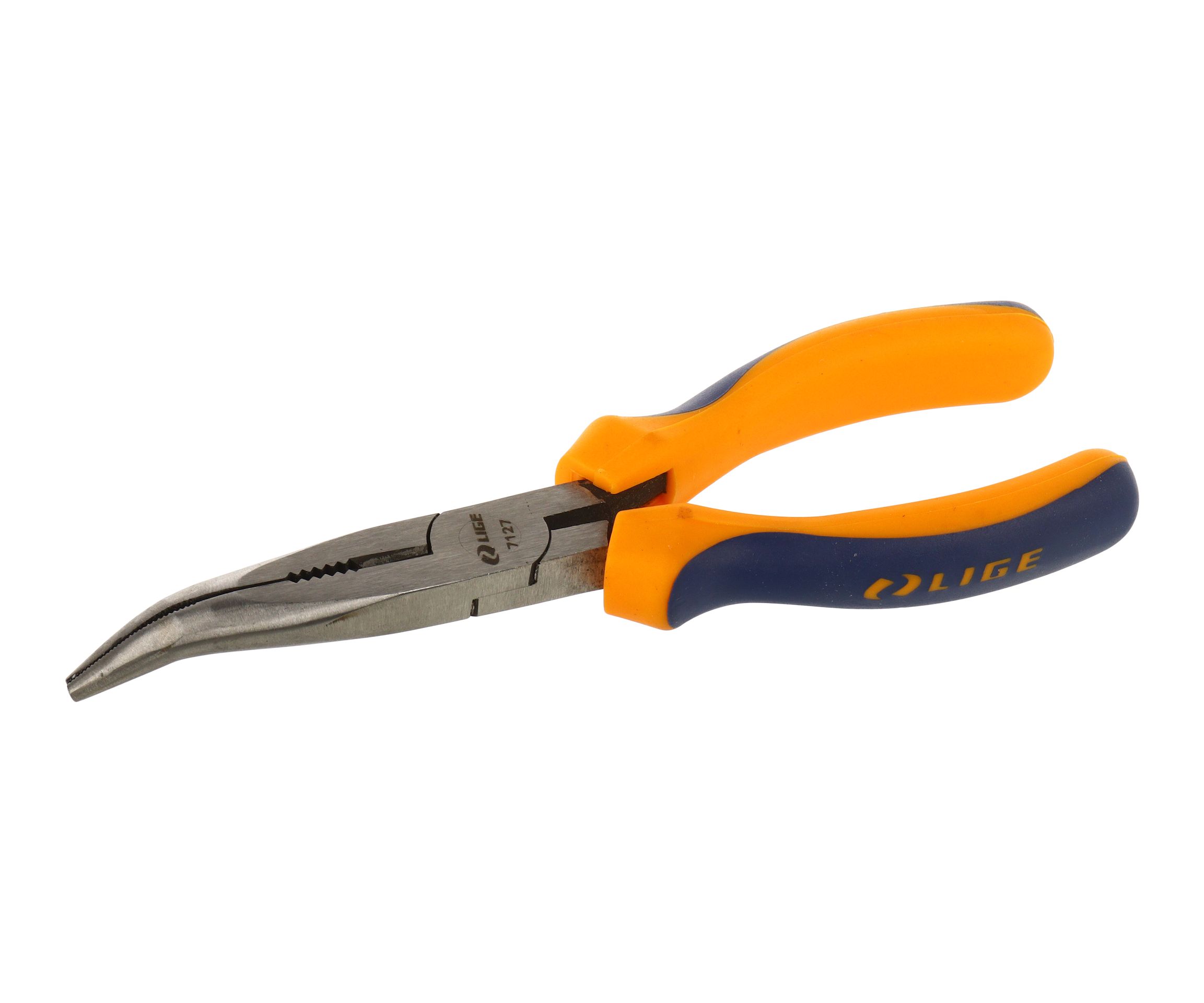 Тонкогубцы изогнутые 7"-175мм LG-7127 LIGE /1/60 NEW