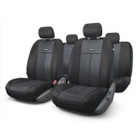 Чехлы на сиденье TT-902M  BLACK/BLACK полиэстер-сетка, AIRBAG (9шт) AUTOPROFI /1/6