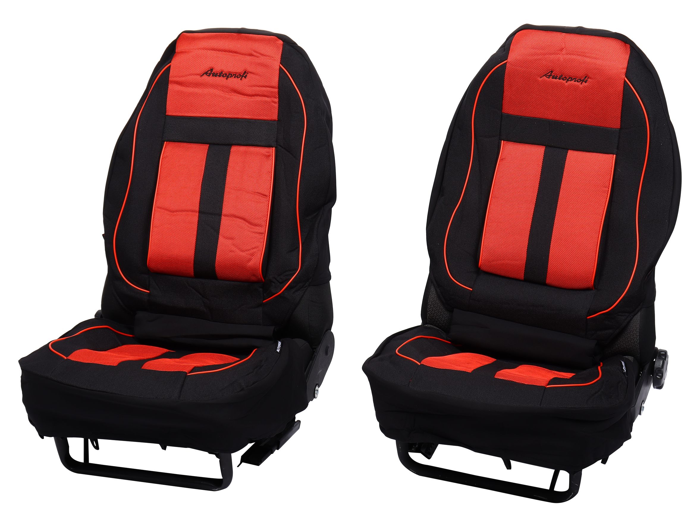 Чехлы на сиденье CUSHION COMFORT CUS-1505 BLACK/RED эко-хлопок, 3D крой, поясничный упор, AIRBAG (15шт) AUTOPROFI /1/5