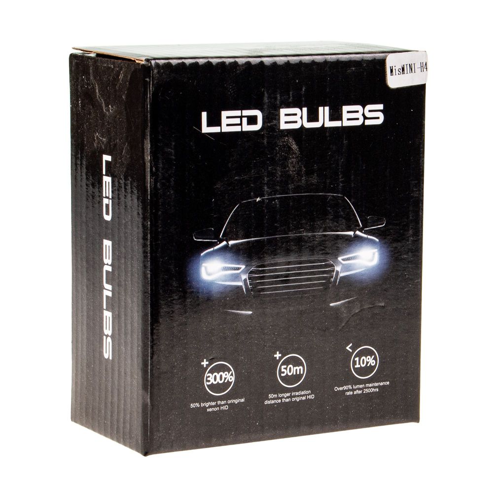 Автолампа MisMINI H4 LED 2 COB 18W с радиатором (2шт) 12-24V /1/ 150