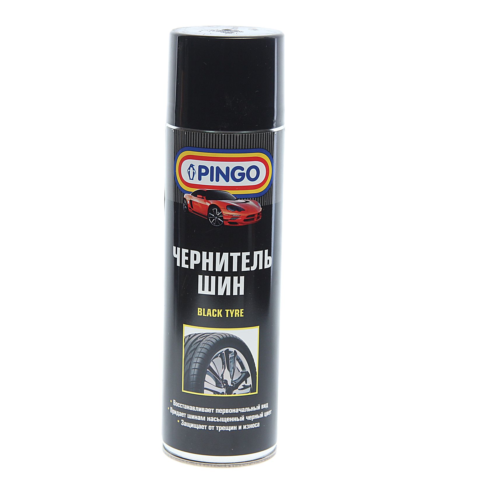 Чернитель шин (аэрозоль) BLACK TYRE 650мл PINGO /1/12