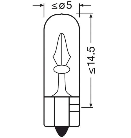 Автолампа W2W (W2*4.6d) 12V OSRAM /10/50/200 HIT
