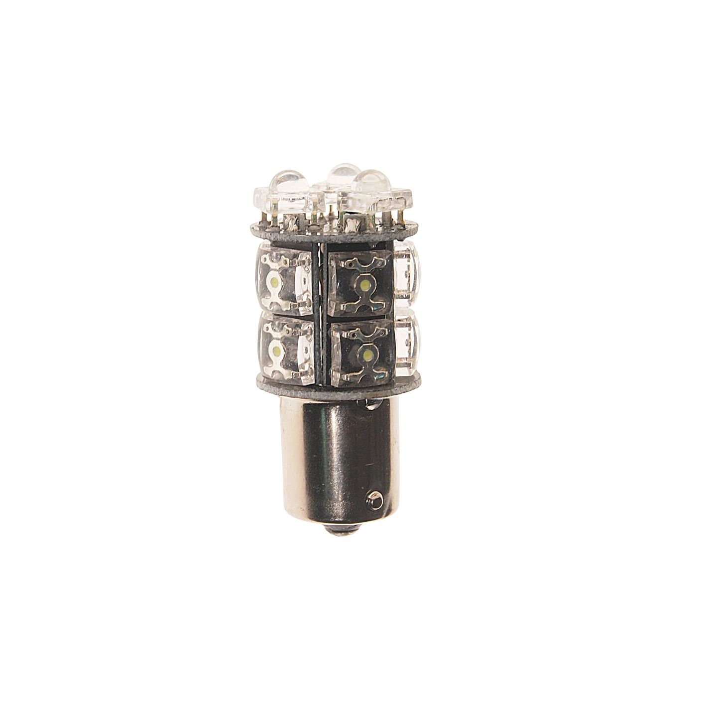 Автолампа P21W (BA15s) 13 LED FLUX WHITE 6000K 130лм  24V MEGAPOWER /10 /100