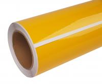 Пленка виниловая желтая глянцевая (High gloss yellow) (рулон 1,52х28м) 130мк. /1