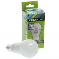 Лампа светодиодная E27 A65 25W дневной свет ERGOLUX 1/10/100