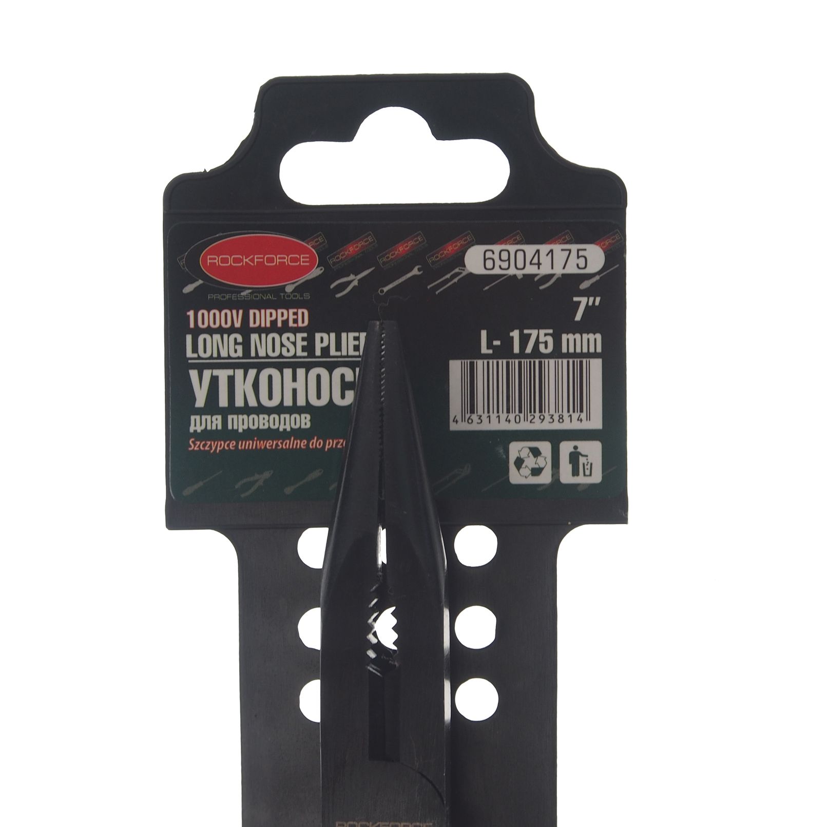 Утконосы RF-6904175 комбинированные диэлектрические 7"-175мм (1000V), на пластиковом держателе ROCKFORCE /1/