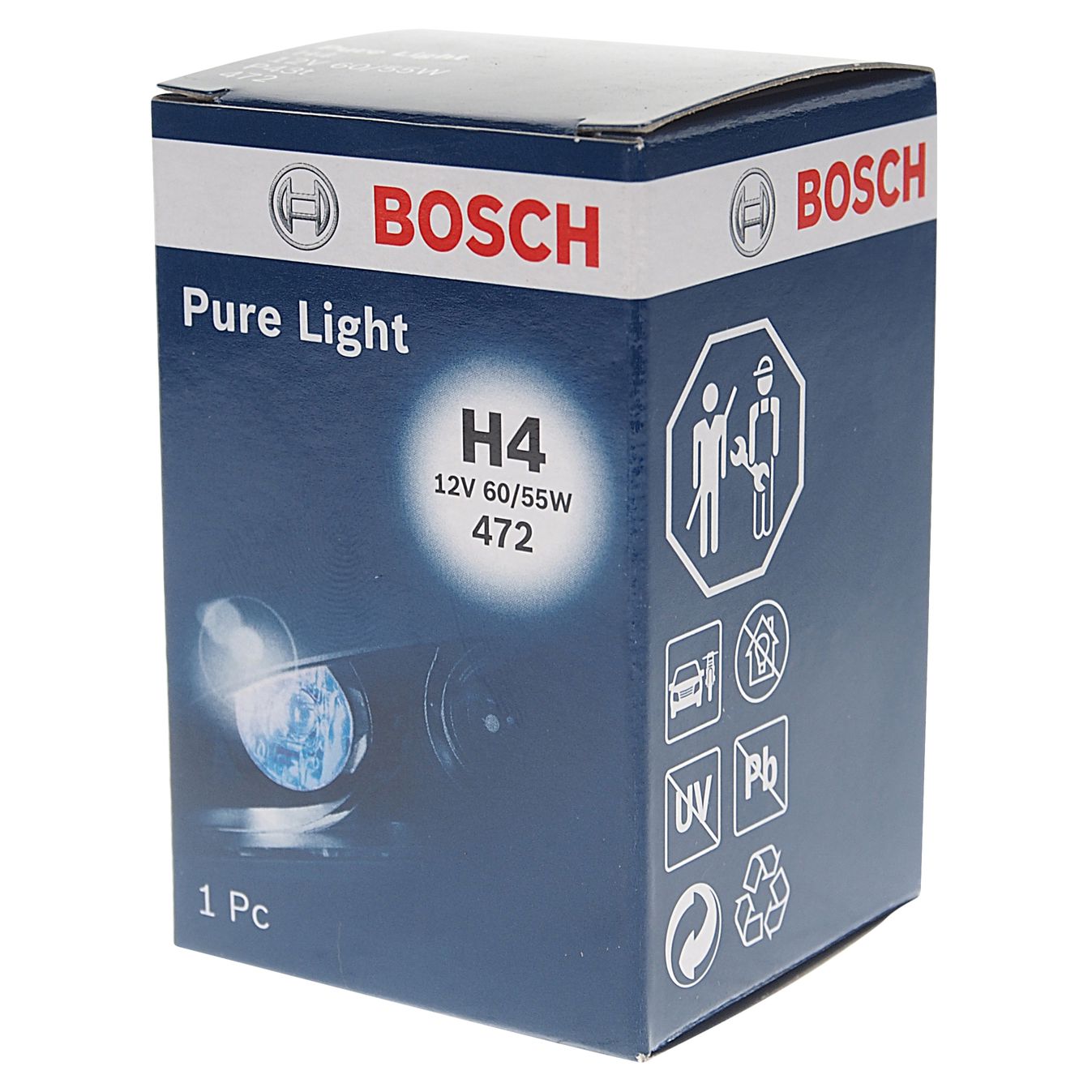 Автолампа H4 (60/55) P43t-38 PURE LIGHT 12V BOSCH /1