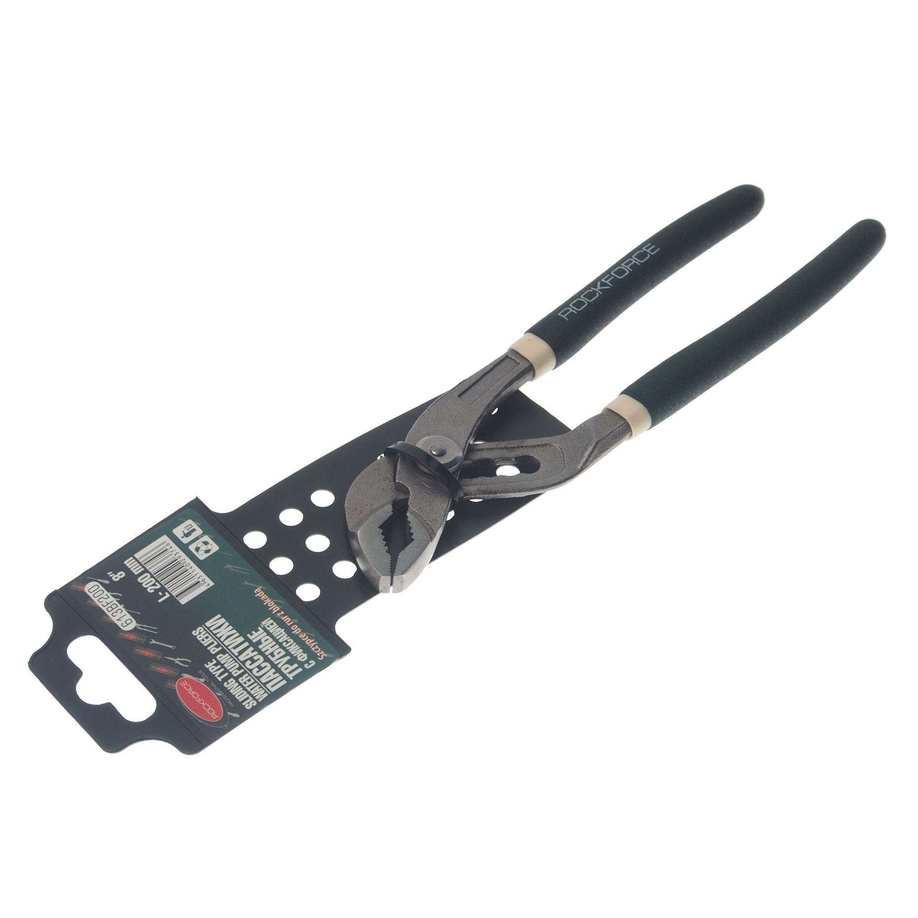Пассатижи RF-613BF200 переставные 8" (200мм) c фиксацией ROCKFORCE /1