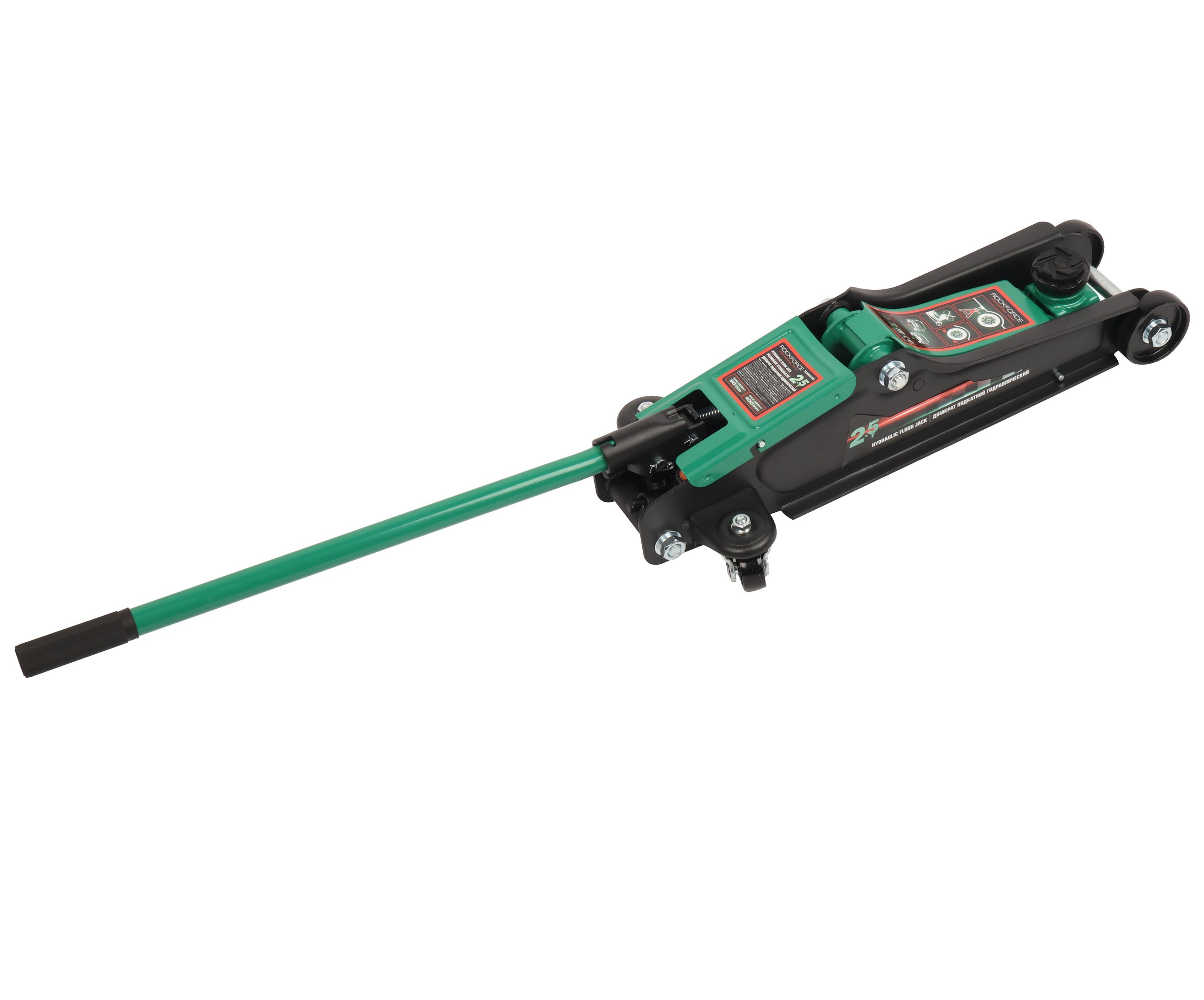 Домкрат гидравлический RF-T830031(DS) подкатной 2.5т (h min 90мм, h max 400мм) в кейсе ROCKFORCE /1