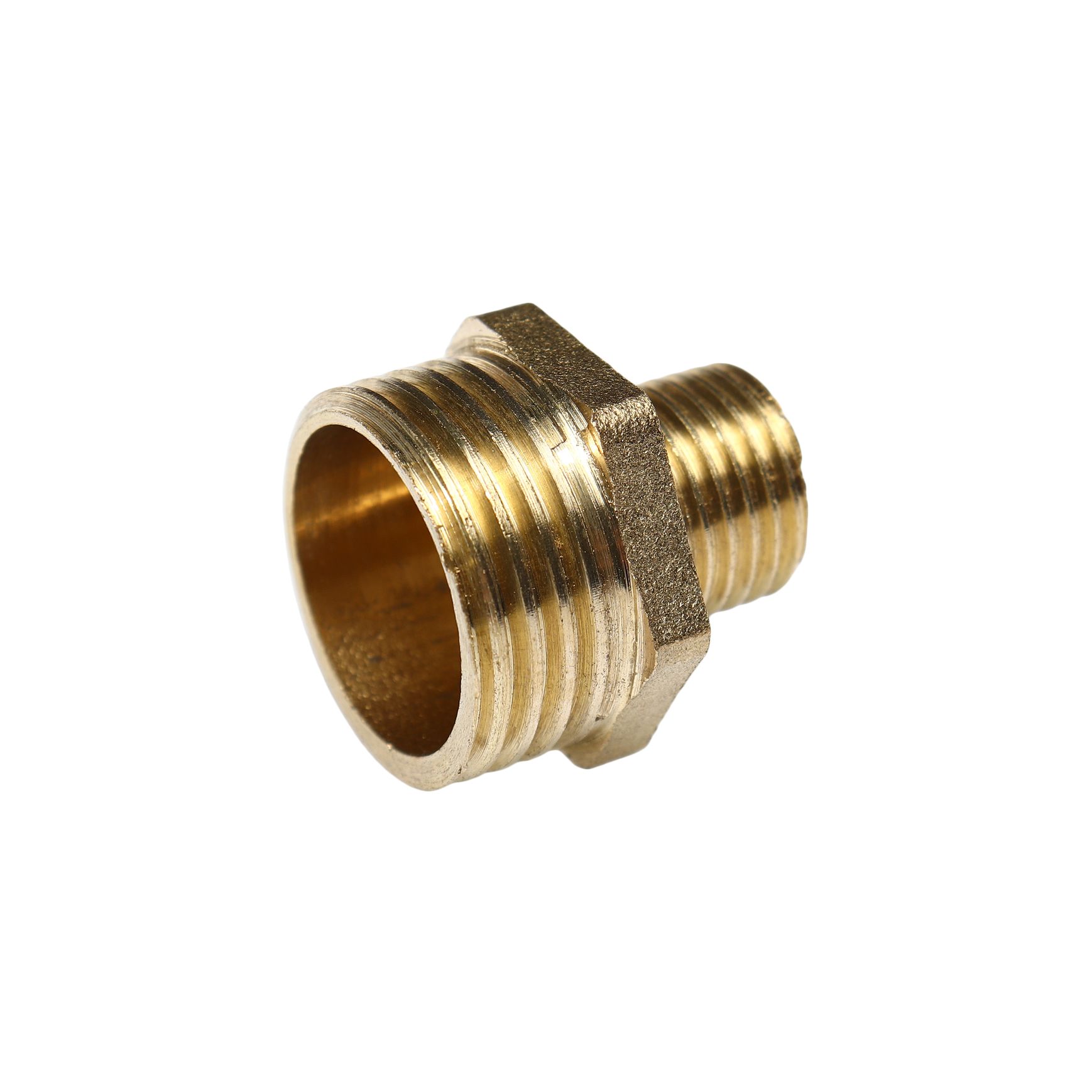 Соединитель резьбовой ER-MM08/04:наруж. резьба 1/2"x1/4" ЭВРИКА /1/10