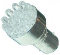 Автолампа P21/5W (BAY15d) 12 LED BLUE 52лм 12V MEGAPOWER /10/200