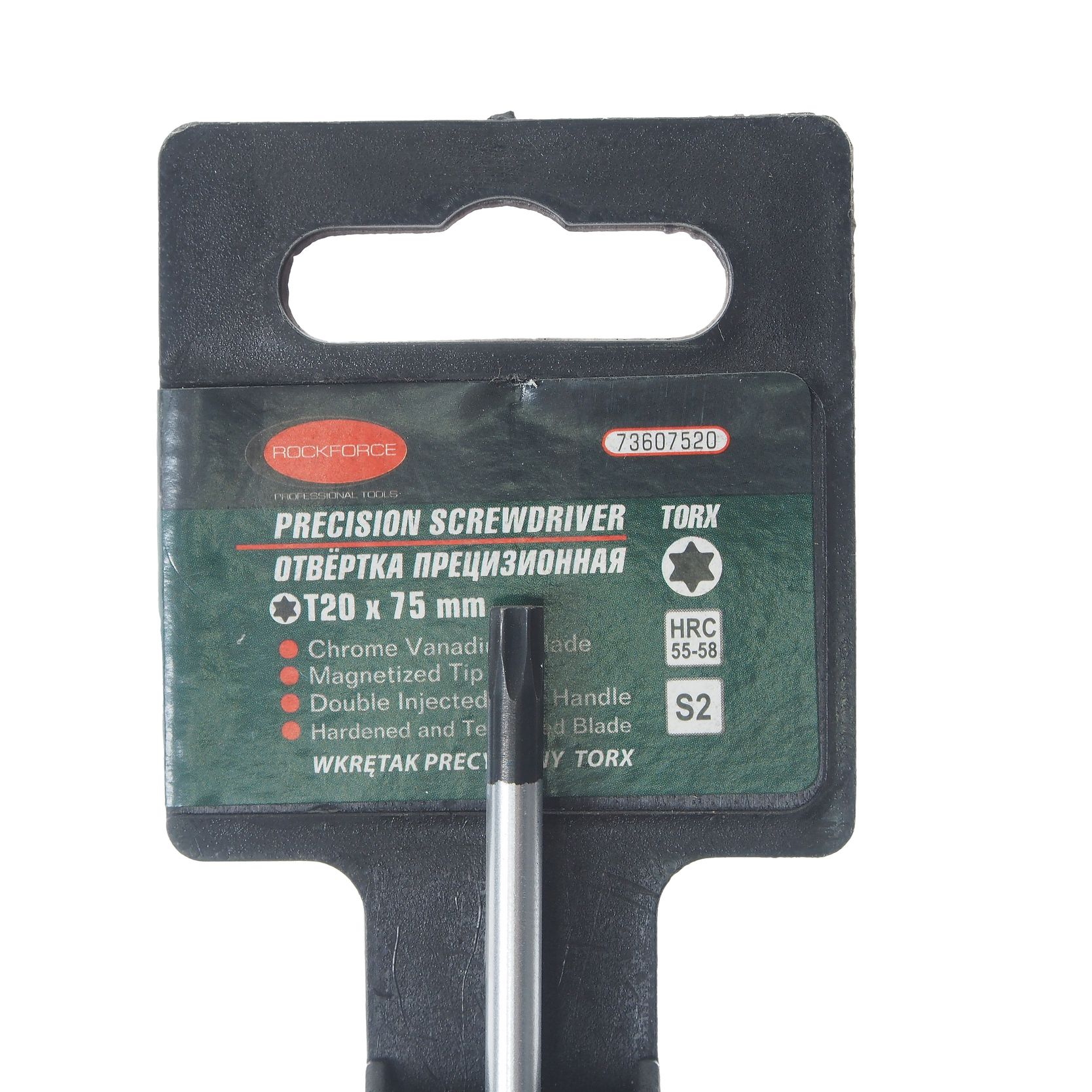 Отвертка RF-73607520 TORX ювелирная  Т20х75мм ROCKFORCE /1/10