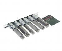 Набор головок-бит RF-40920L разнопрофильных Spline&Torx&Hex, 6 пр. (М14,М16,Т60,Т70,Н14,Н17мм; L-100мм), на планке ROCKFORCE /1
