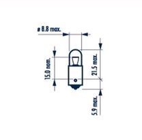 Автолампа T4W (BA9s) HEAVY DUTY 24V NARVA /10/200