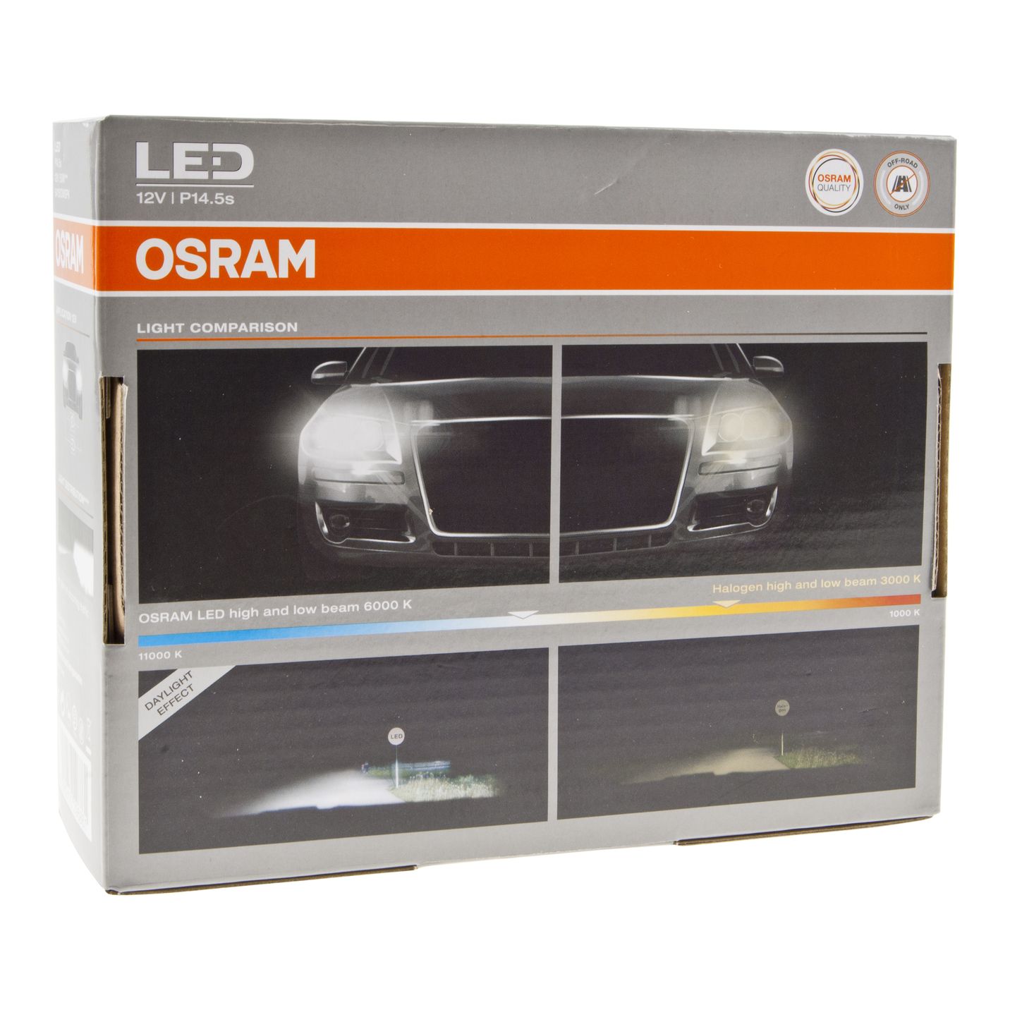Автолампа H1 (P14.5s)+120% LED COOL WHITE LEDriving SPK 6000K (2шт) 12V OSRAM /1/10
