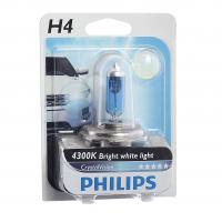 Автолампа H4 (60/55) P43t-38 CrystalVision 4300K (блистер) 12V PHILIPS /1/10