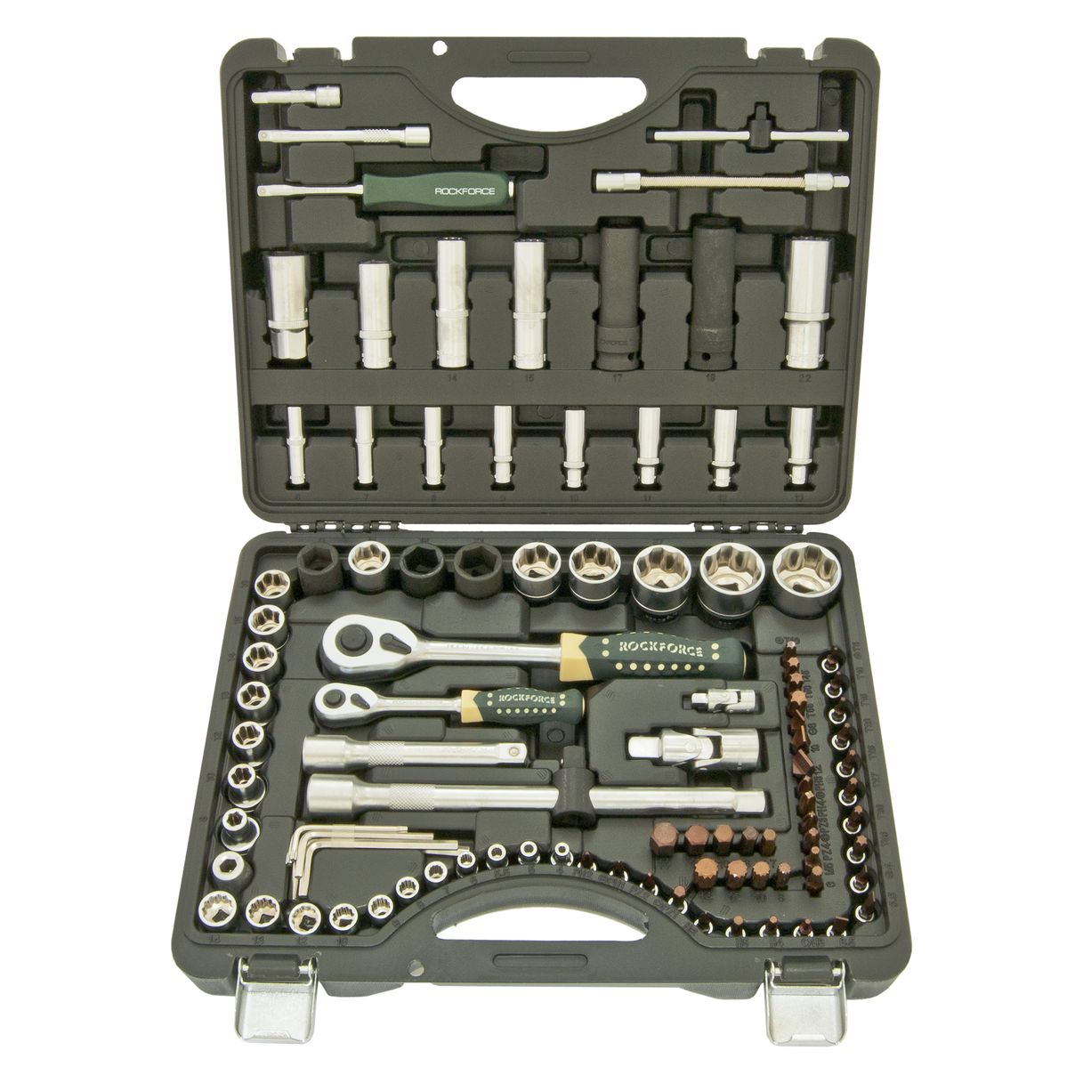 Набор торцевых головок и вставок RF-4941-7-PREMIUM: 1/2" & 1/4"DR (S/L) 94пр + 6пр. ROCKFORCE /1/3