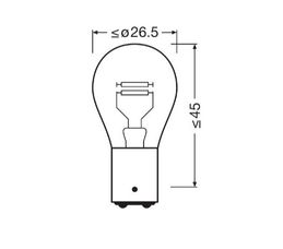 Автолампа P21/5W (BAY15d) ULTRA LIFE  12V OSRAM /10