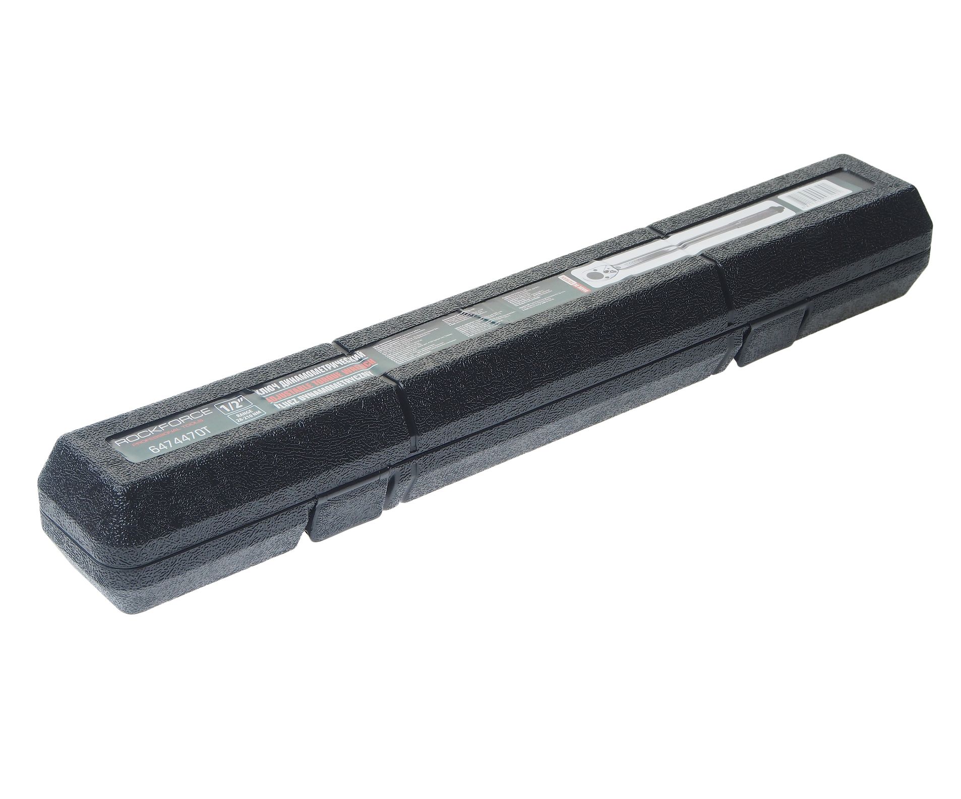 Ключ динамометрический RF-6474470T: щелчкового типа 28-210Нм 1/2''(Тайвань),в пластиковом футляре ROCKFORCE /1