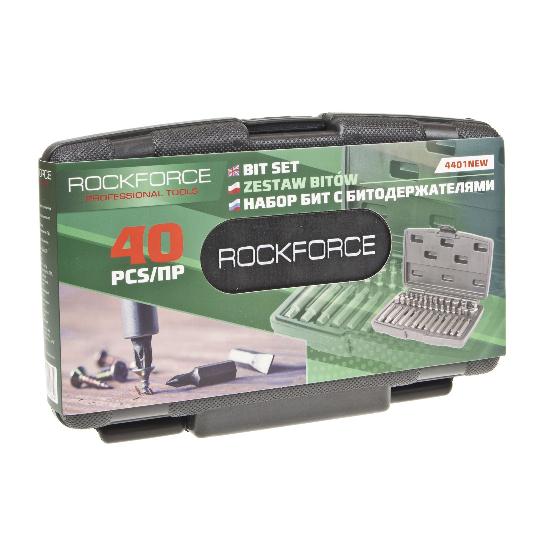 Набор вставок RF-4401: 1/2"&3/8"DR TORX 40пр. с держателями в кейсе ROCKFORCE /1/10