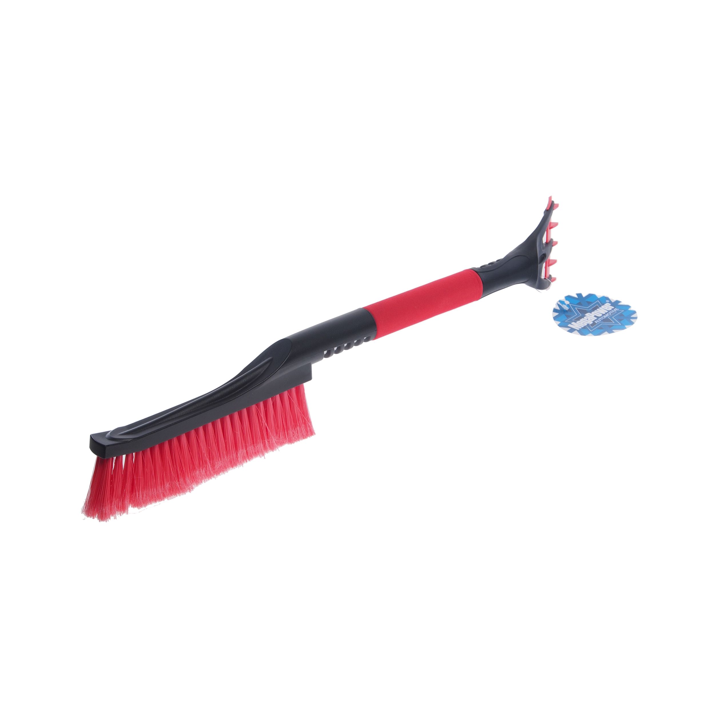 Щетка M-71020RD для снега со скребком и мягкой ручкой 61см BLACK/RED MEGAPOWER /1/36