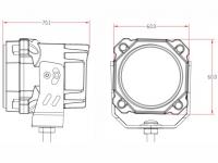 Фара рабочего света W-605 3LED 22W (60х60х70мм) 10-30V ВЫМПЕЛ /1/20