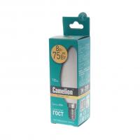 Лампа светодиодная E14 С35 8W тёплый свет CAMELION 1/10/100