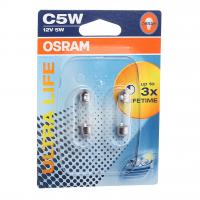 Автолампа C5W (SV8.5/8)  ULTRA LIFE  (блистер, 2шт) 12V OSRAM /1/10