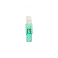 Автолампа T5 (W2*4.6d) 1 LED FLAT GREEN 5лм   12V MEGAPOWER /10 /100