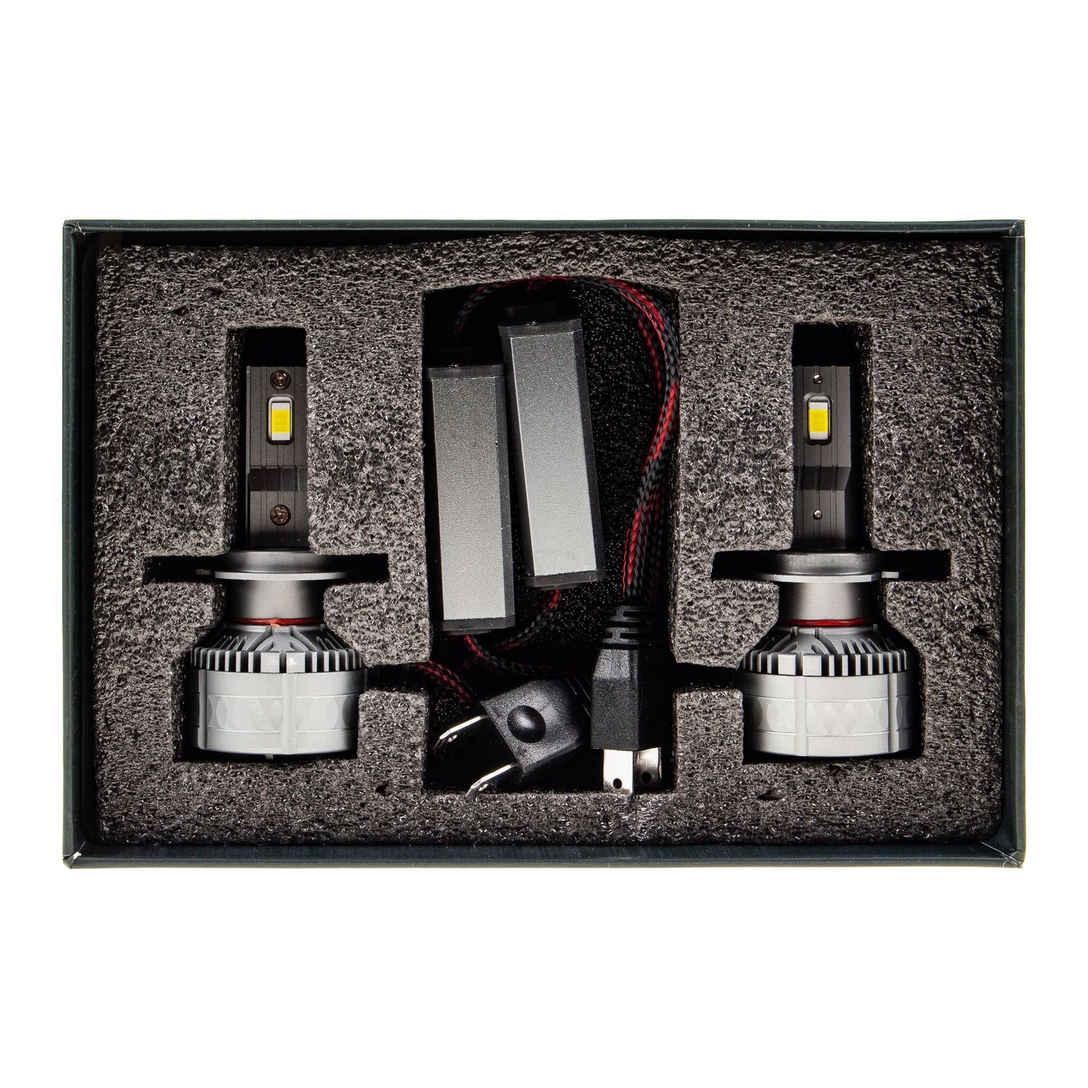 Автолампа H7 S6 LED Chip 3570 48W 3800lm 6000K с кулером (2шт) 12-24V / 1/50